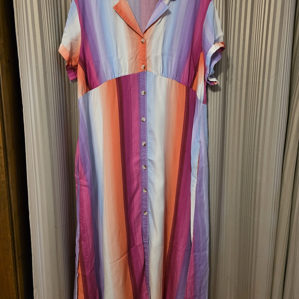 Terra & Sky Multicolor Striped Maxi Dress